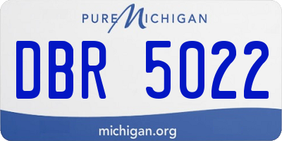 MI license plate DBR5022
