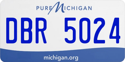 MI license plate DBR5024