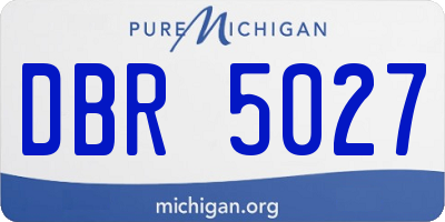 MI license plate DBR5027