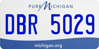 MI license plate DBR5029