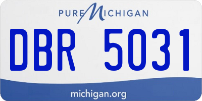 MI license plate DBR5031