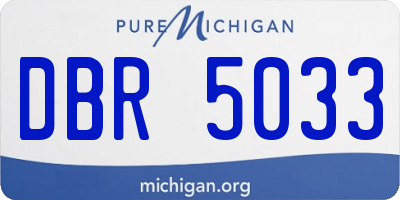 MI license plate DBR5033