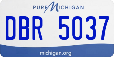 MI license plate DBR5037