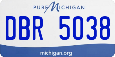 MI license plate DBR5038