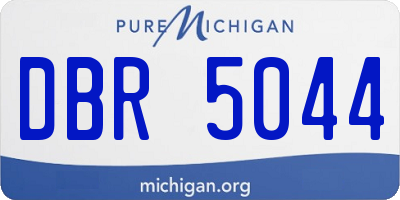 MI license plate DBR5044