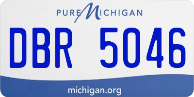 MI license plate DBR5046