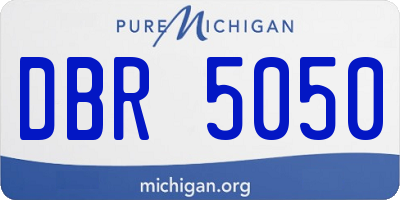 MI license plate DBR5050
