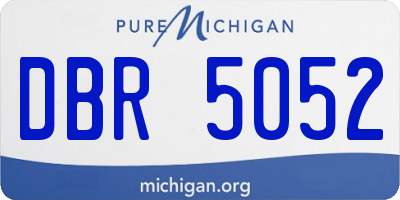 MI license plate DBR5052