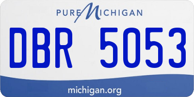 MI license plate DBR5053