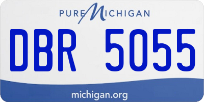MI license plate DBR5055