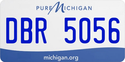MI license plate DBR5056