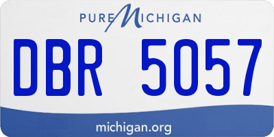 MI license plate DBR5057