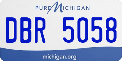 MI license plate DBR5058