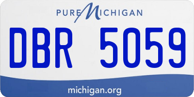MI license plate DBR5059