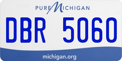 MI license plate DBR5060