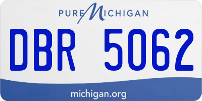 MI license plate DBR5062