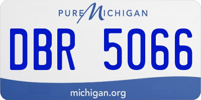 MI license plate DBR5066