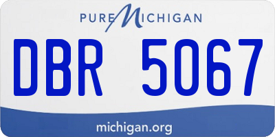 MI license plate DBR5067
