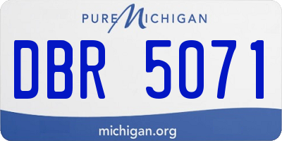 MI license plate DBR5071