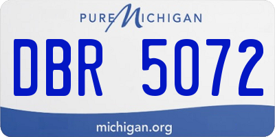 MI license plate DBR5072