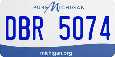 MI license plate DBR5074