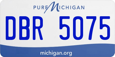 MI license plate DBR5075