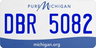MI license plate DBR5082
