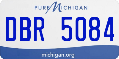 MI license plate DBR5084
