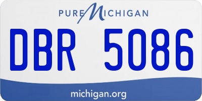 MI license plate DBR5086