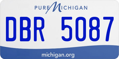MI license plate DBR5087