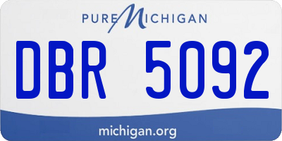 MI license plate DBR5092