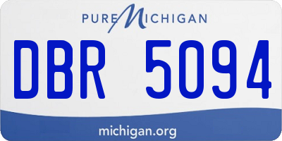 MI license plate DBR5094