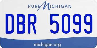 MI license plate DBR5099