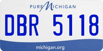 MI license plate DBR5118