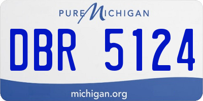 MI license plate DBR5124