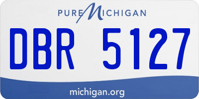 MI license plate DBR5127