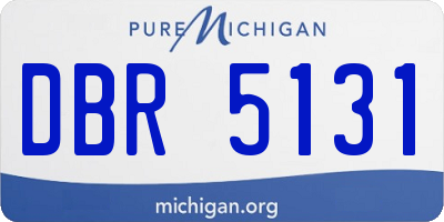 MI license plate DBR5131