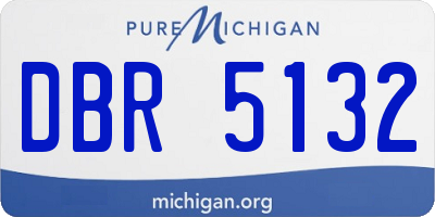 MI license plate DBR5132