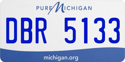 MI license plate DBR5133