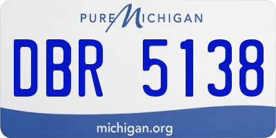 MI license plate DBR5138