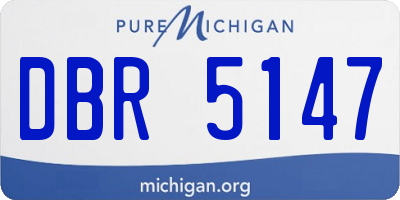 MI license plate DBR5147