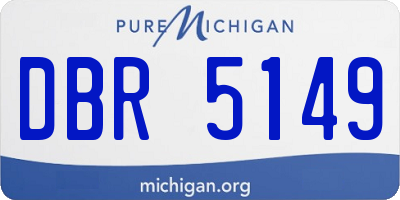 MI license plate DBR5149