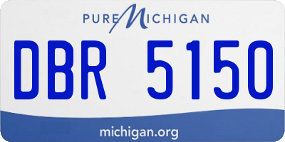 MI license plate DBR5150