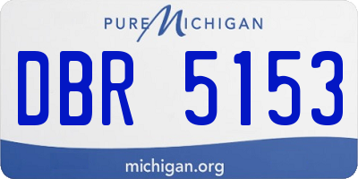 MI license plate DBR5153