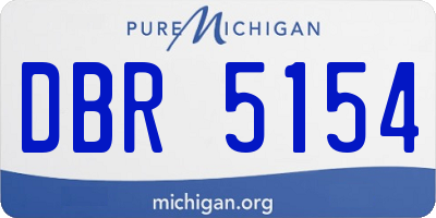 MI license plate DBR5154
