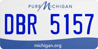 MI license plate DBR5157
