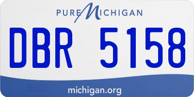 MI license plate DBR5158