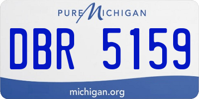 MI license plate DBR5159