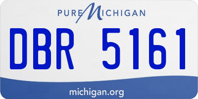 MI license plate DBR5161