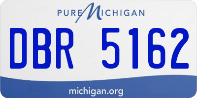 MI license plate DBR5162